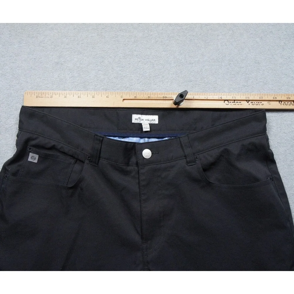Peter Millar Pants Mens 34x32 Blue Chino Flat Front Golf Casual Adult